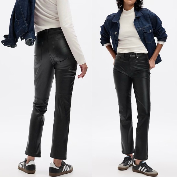 GAP Pants - Gap High Rise Vegan Leather Vintage Slim Pants